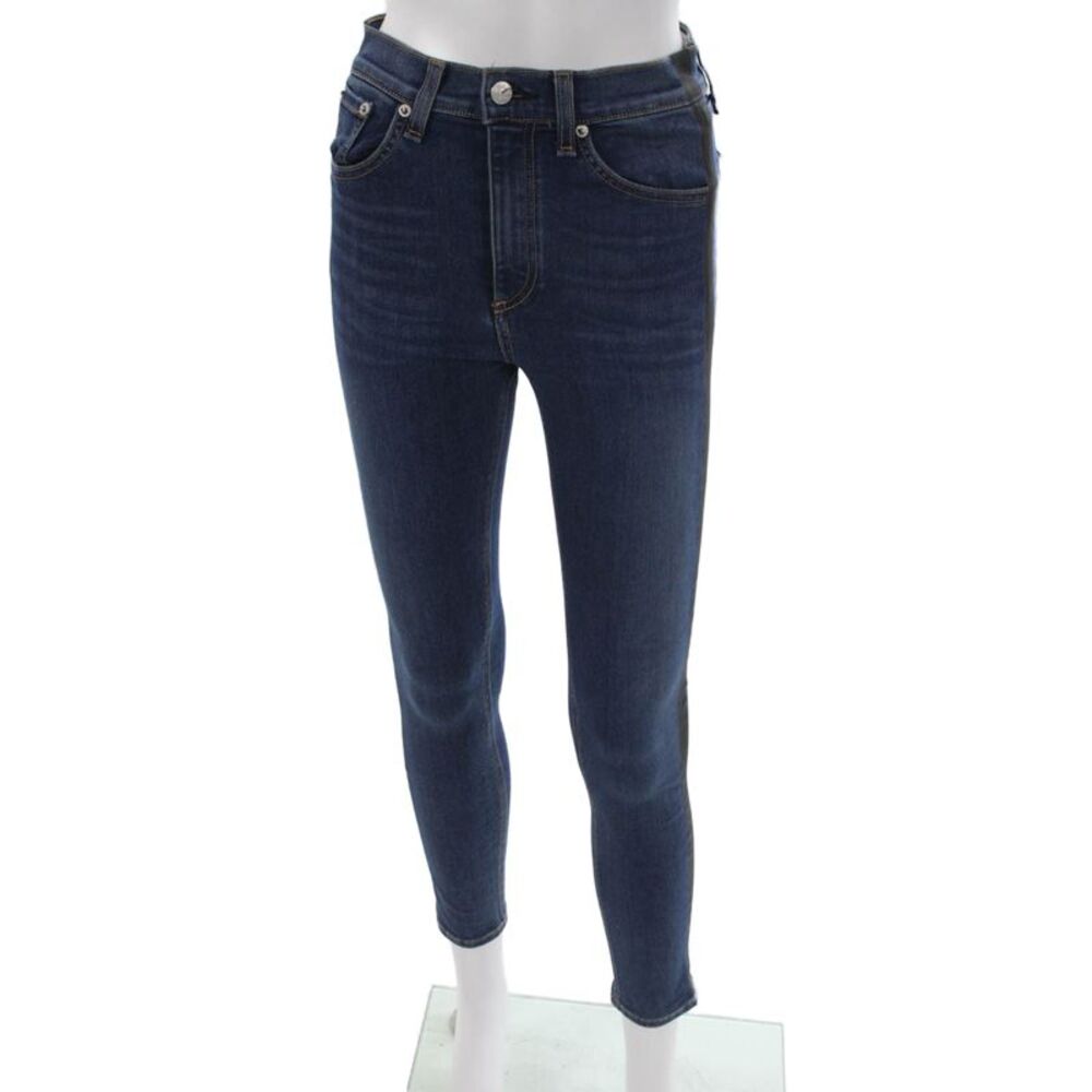 Rag & Bone Jean Women Blue Skinny Jeans Mid Rise Cotton Blend Size 27